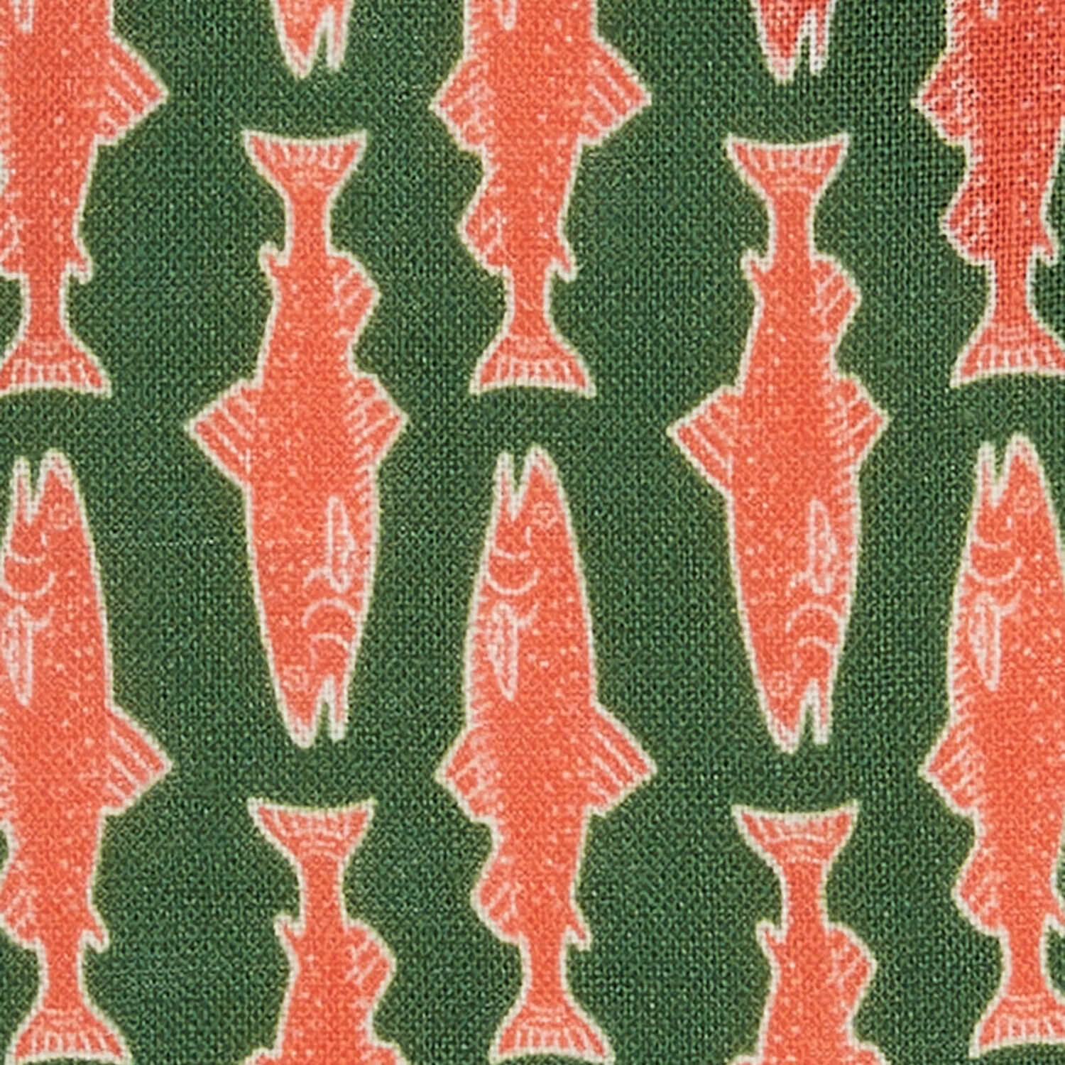 Shop La Doublej Small Napkins Set Of 4 In Como Fish Green Small