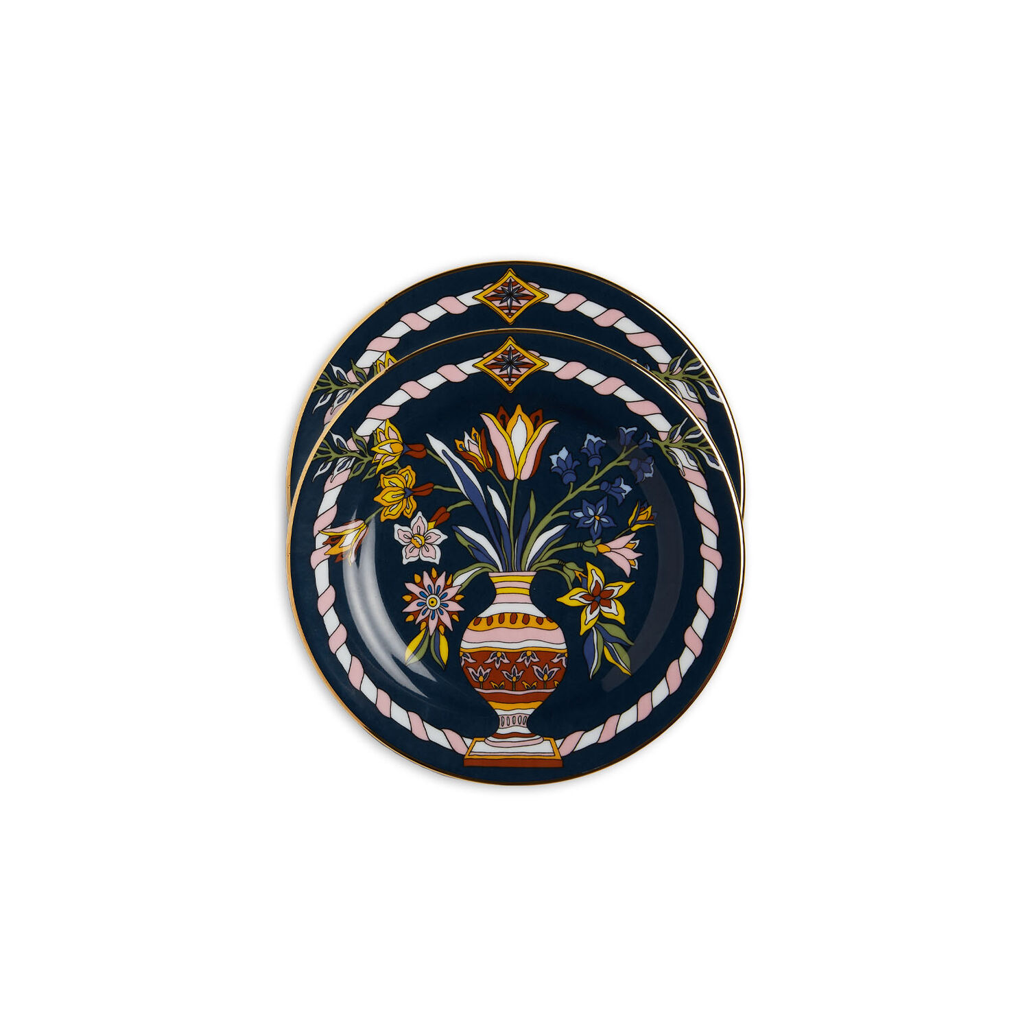 La Doublej Dessert Plates Set Of 2 In Pietre Dure