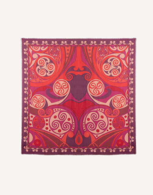 La DoubleJ Foulard 140 Alchemy Plac&eacute;e Dark Red SCA0060MOS001ALC03RE40