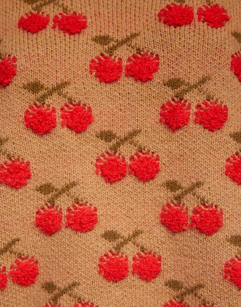 La DoubleJ Cherry Sweater La DoubleJ Cherry Sweater Camel/Red PUL0103KNI064VAR0129