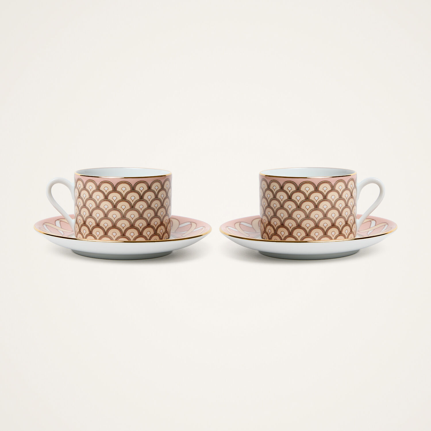 La Doublej Impero Tea Cup Set Of 2 In Odysseus Dusty Pink