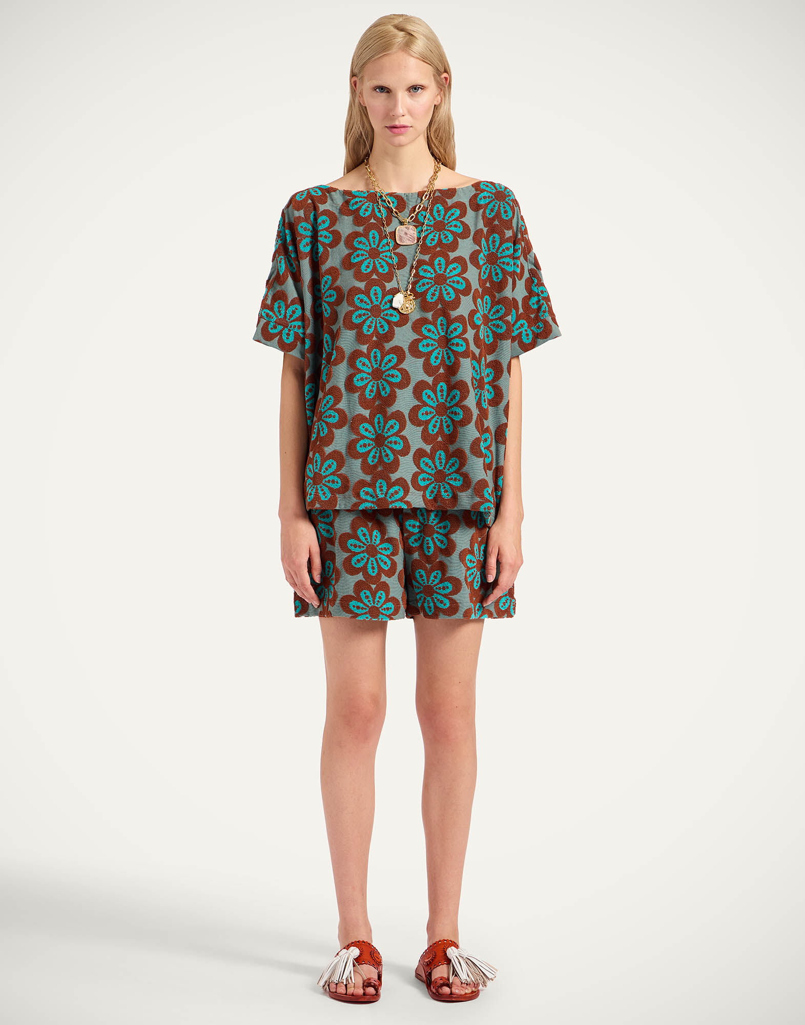 La DoubleJ Pull-Up Shorts Caper Rust TRO0117JER061CEP02OR04