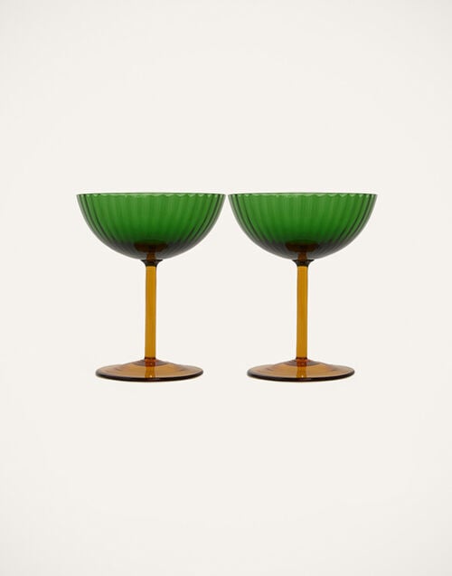 La DoubleJ Champagne Coupe Set of 2 La DoubleJ Champagne Coupe Set of 2 Verde GLA0012MUR001GRE0008