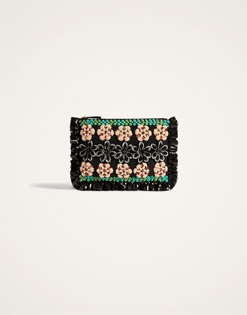 La DoubleJ Hand Pochette La DoubleJ Hand Pochette Bloomy Black BAG0081EMB108MXF02BL01