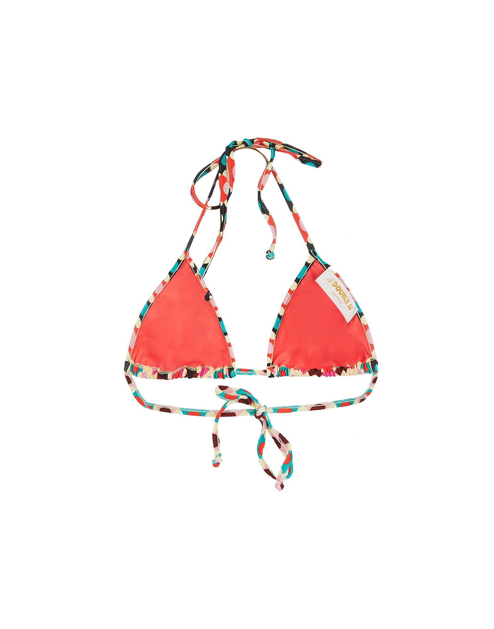 LaDoubleJ Triangle Bikini Top Groovy Dot Giallo SWI0003LYC001GRO0004