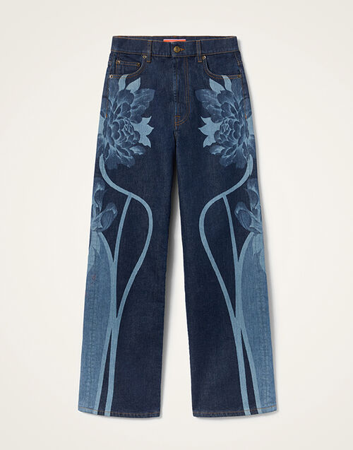 La DoubleJ The Straight Leg Jean Queen Peony Plac&eacute;e Indigo TRO0201DEN015QPE02BU15
