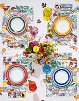 La DoubleJ Large Napkins Set Of 2 La DoubleJ Large Napkins Set Of 2 Botanical NAP0006LIN001BOT0005