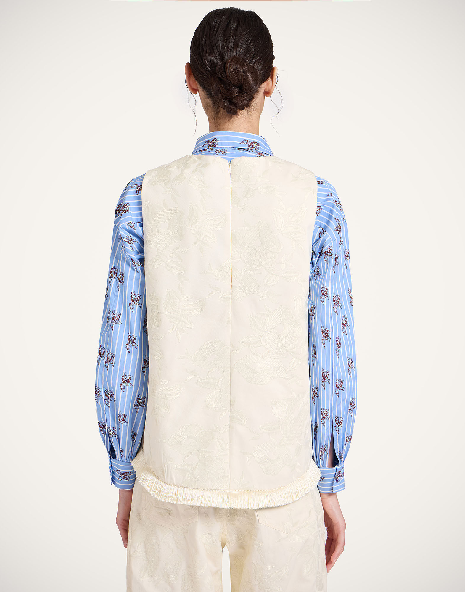 La DoubleJ La Scala Top Solid Ecru TOP0183COT086SOLIDBR05