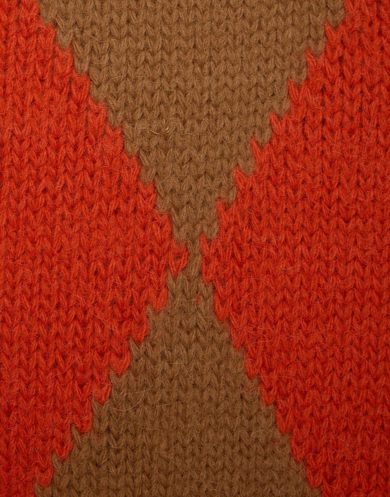 La DoubleJ Argyle Sweater La DoubleJ Argyle Sweater Camel/Orange PUL0091KNI064VAR0123