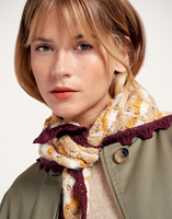 La DoubleJ Crochet Triangle Scarf La DoubleJ Crochet Triangle Scarf Multicolor Ocher & White SCA0068KNI168VA407OR06
