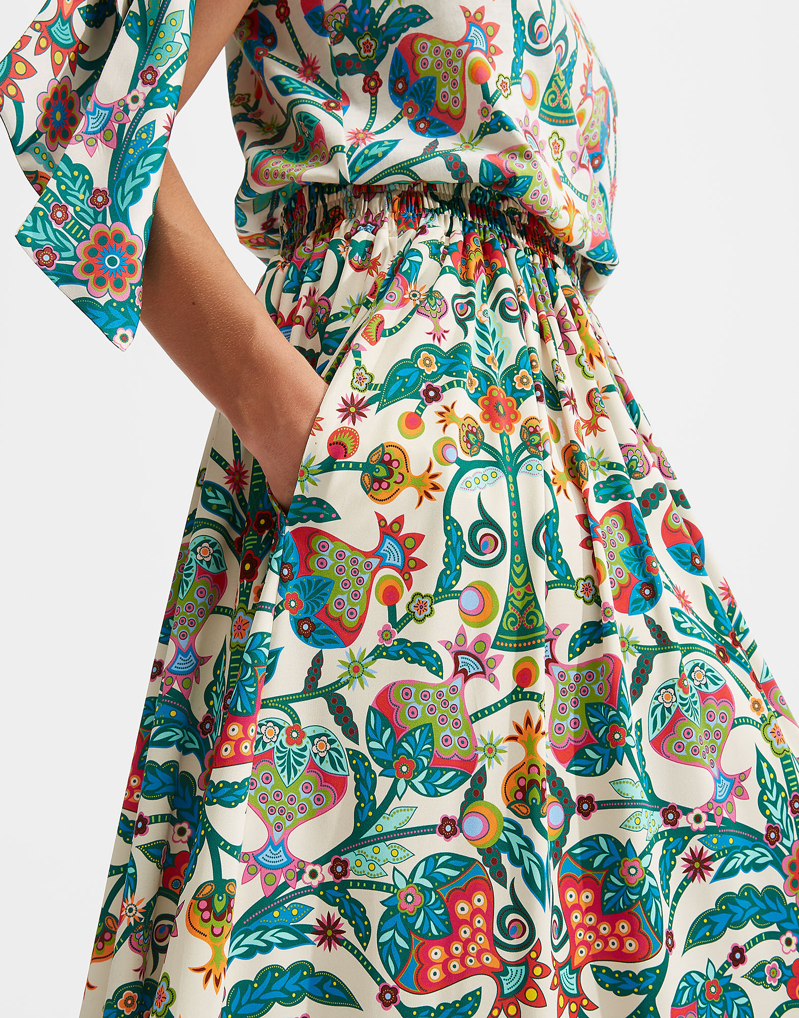 LaDoubleJ Simple Skirt Tree Of Life Bianco SKI0051JER011TFL0001