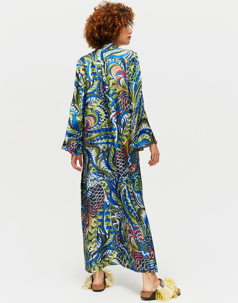LaDoubleJ Silk Kaftan LaDoubleJ Silk Kaftan Fenice DRE0009SIL001FEN0001