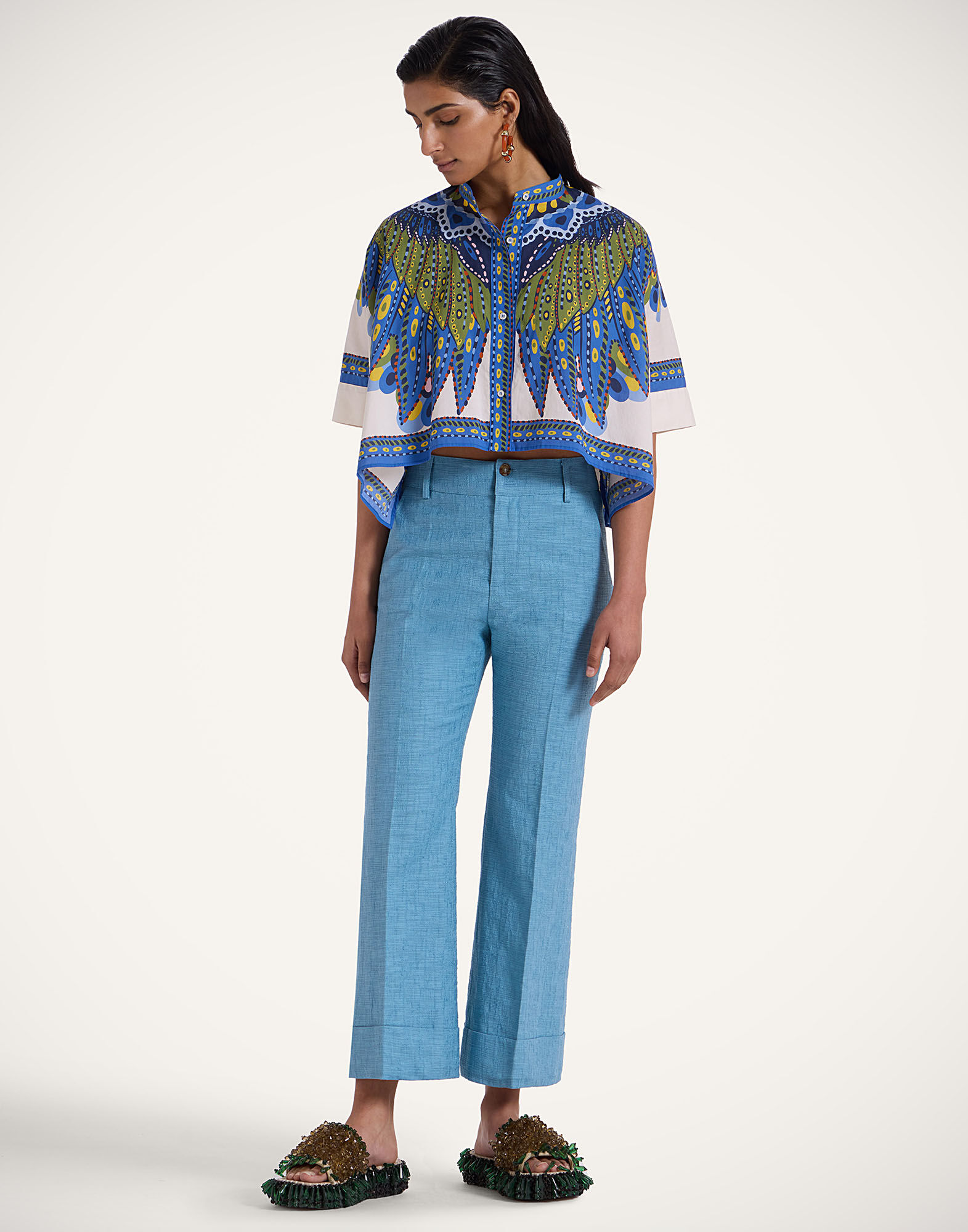 Hendrix Pants in Solid Light Blue for Women | La DoubleJ