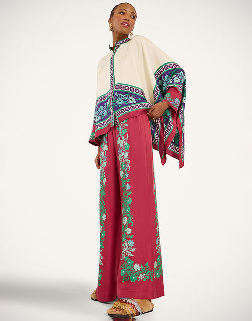 La DoubleJ Palazzo Pants Regalia Plac&eacute;e Red TRO0026SIL006REG02RE01