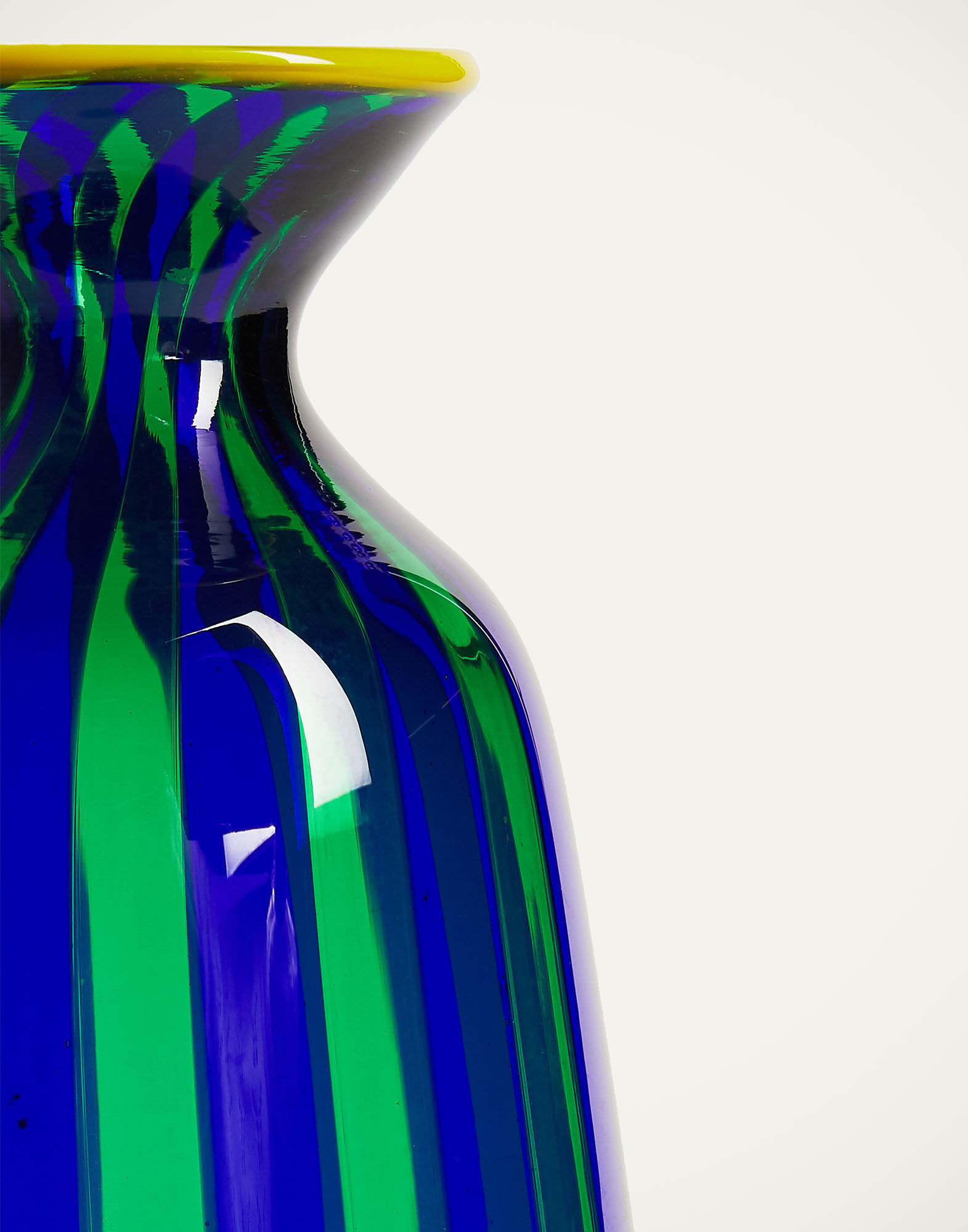 La DoubleJ Bottiglia Vase (Smooth) Blu/Verde VAS0011MUR001MUL0040