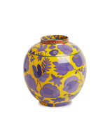 La DoubleJ Bubble Vase Wildbird Yellow &amp; Purple VAS0003CER001CER23YE02