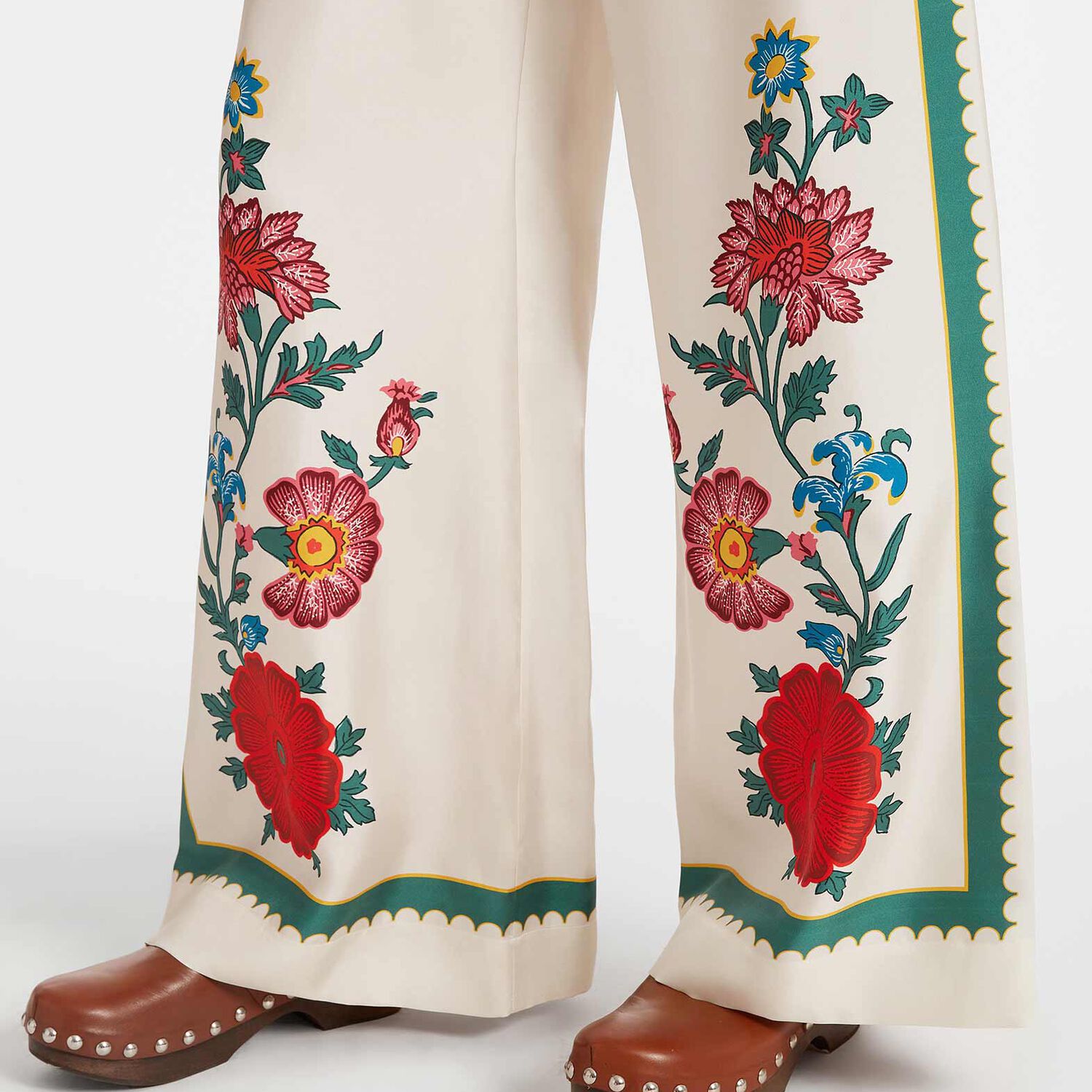 La Doublej Palazzo Pants In Dragonflower Placée Multicolor