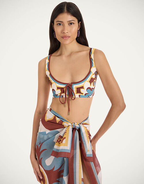 La DoubleJ Sunset Bikini Top La DoubleJ Sunset Bikini Top Palazzo Placée Chocolate SWI0046LYC006PAL08BR07