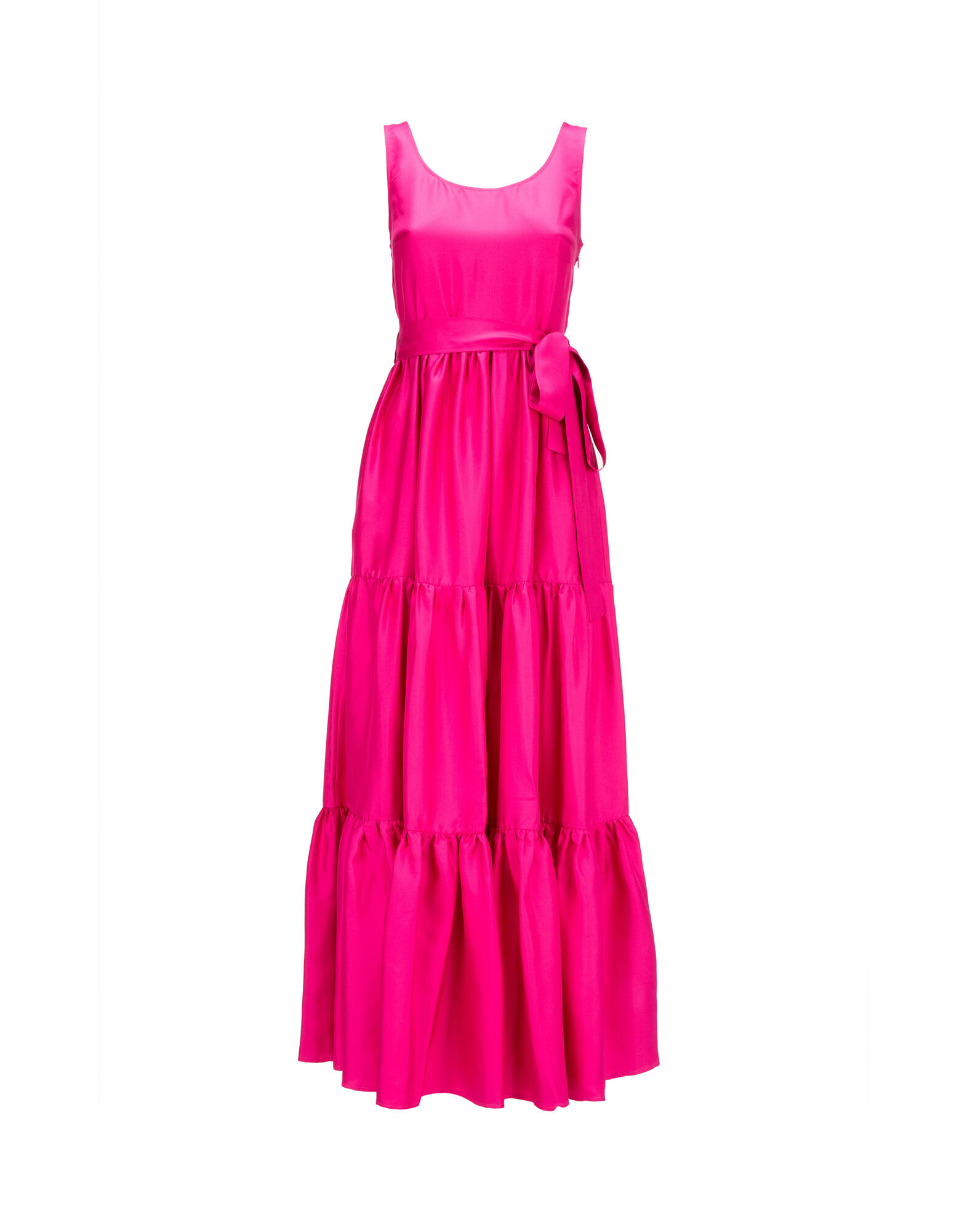 LaDoubleJ Pellicano Dinner Dress Solid Magenta DRE0034SIL001FUC0001