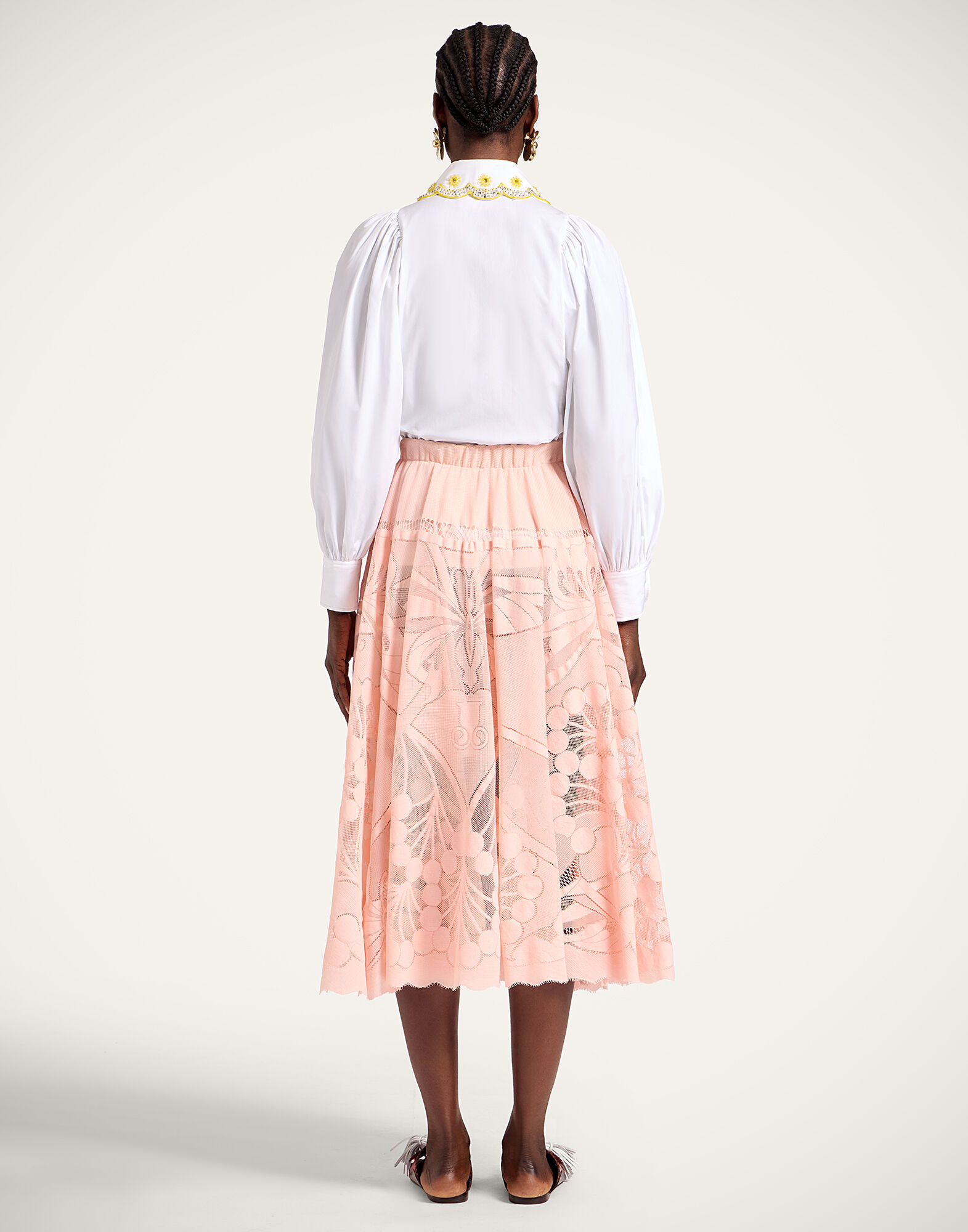 La DoubleJ Duchess Skirt Solid Pale Pink SKI0146LAC010SOLIDPI02