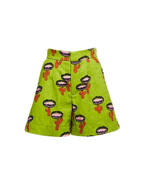 LaDoubleJ Good Butt Shorts Chirpy Cactus Verde TRO0010COT005CHI0002