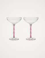 La DoubleJ Bamboo Coupe Set Of 2 La DoubleJ Bamboo Coupe Set Of 2 Solid Pink GLA0047GLS002SOLIDPI01