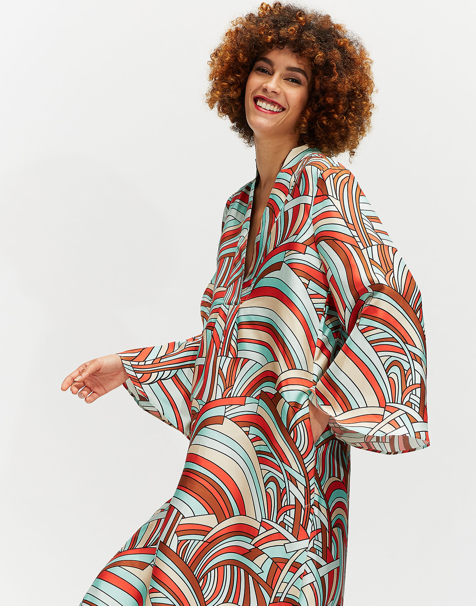 LaDoubleJ Silk Kaftan Onde DRE0009SIL001OND0001