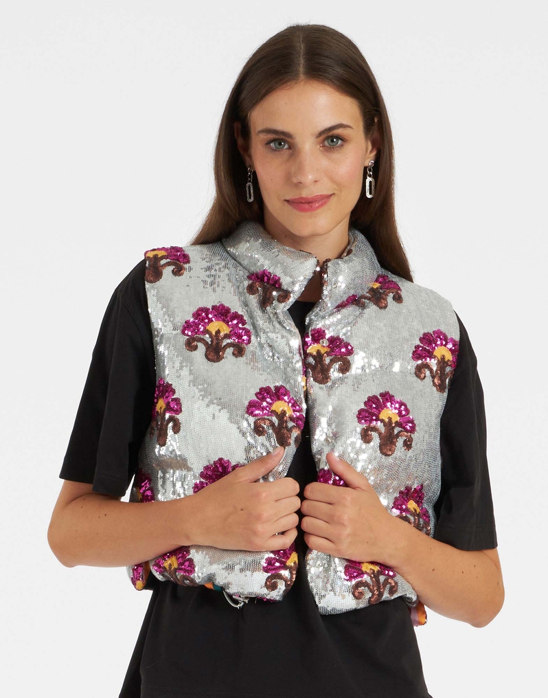 La DoubleJ Bonbon Puffer Vest La DoubleJ Bonbon Puffer Vest Silver DOW0012PAI005TXQ01GY04
