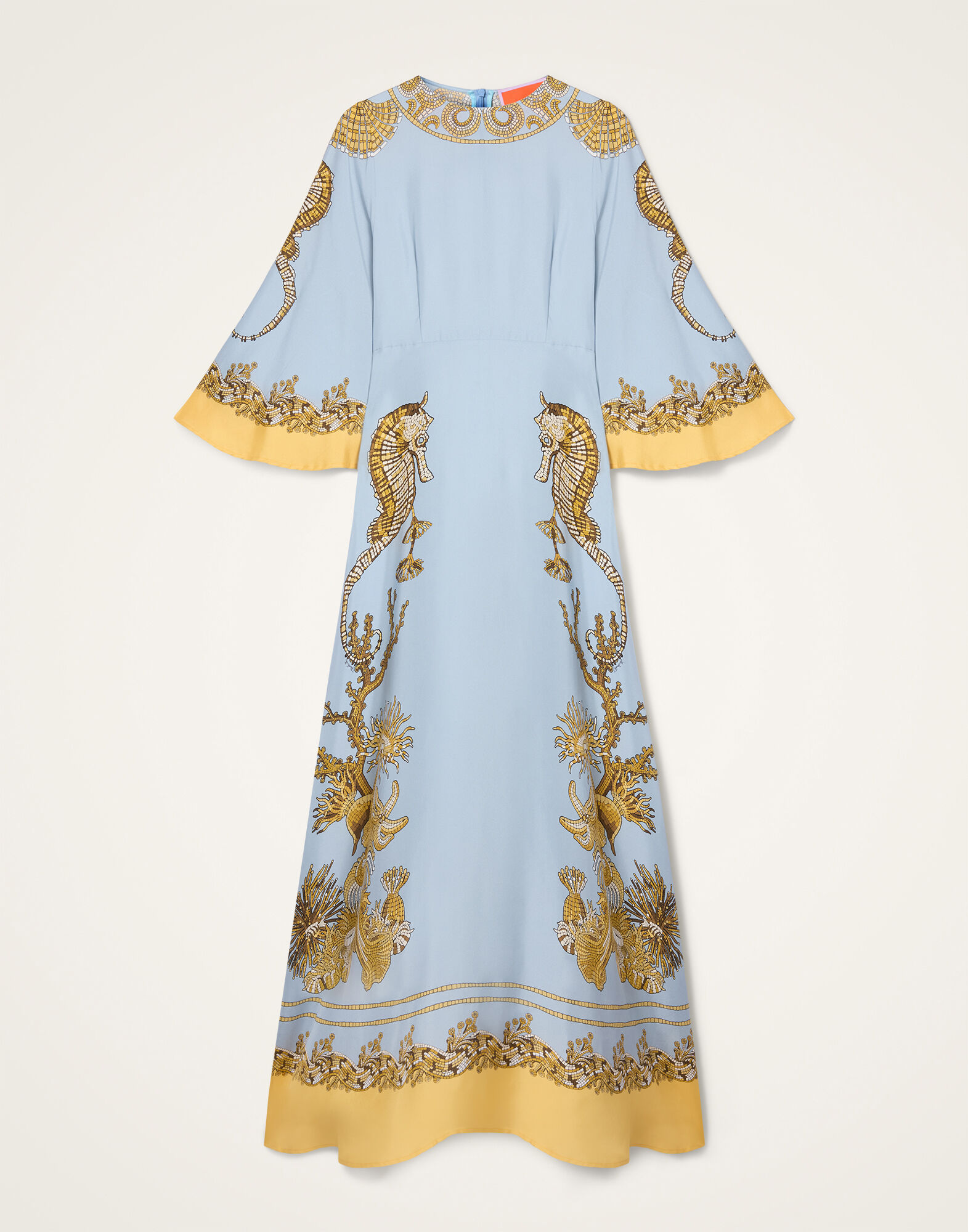 La DoubleJ Long Sorella Dress Oceania Plac&eacute;e Light Blue DRE0923SIL026OCE01BU01
