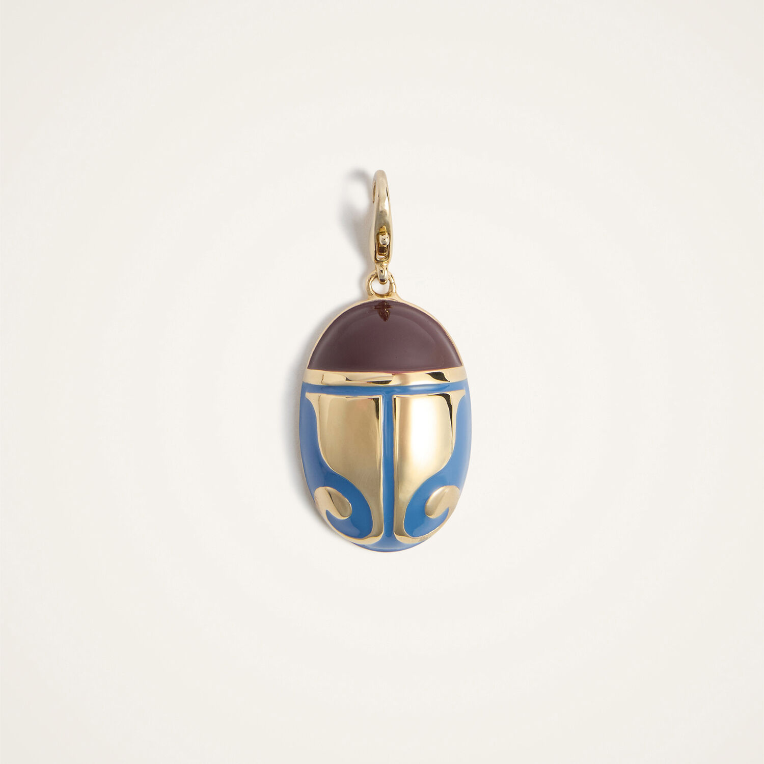  La Doublej Charms Women - Mini Jj Scarab Charm 24k Gold Plate & Blue Enamel One Size 70% Tin Alloy 10% Zamak 15% Brass 5% Enamel 