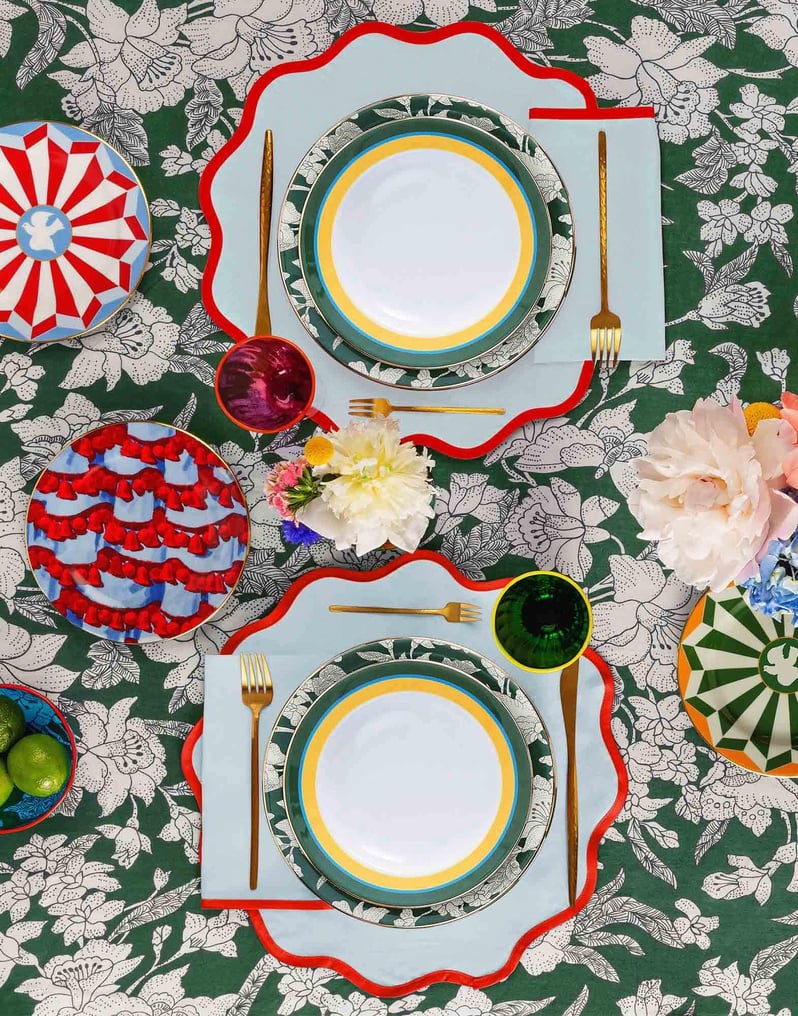 La DoubleJ Cloud Placemat Set of 2 La DoubleJ Cloud Placemat Set of 2 Rainbow Celeste TBM0003LIN006RAI0022