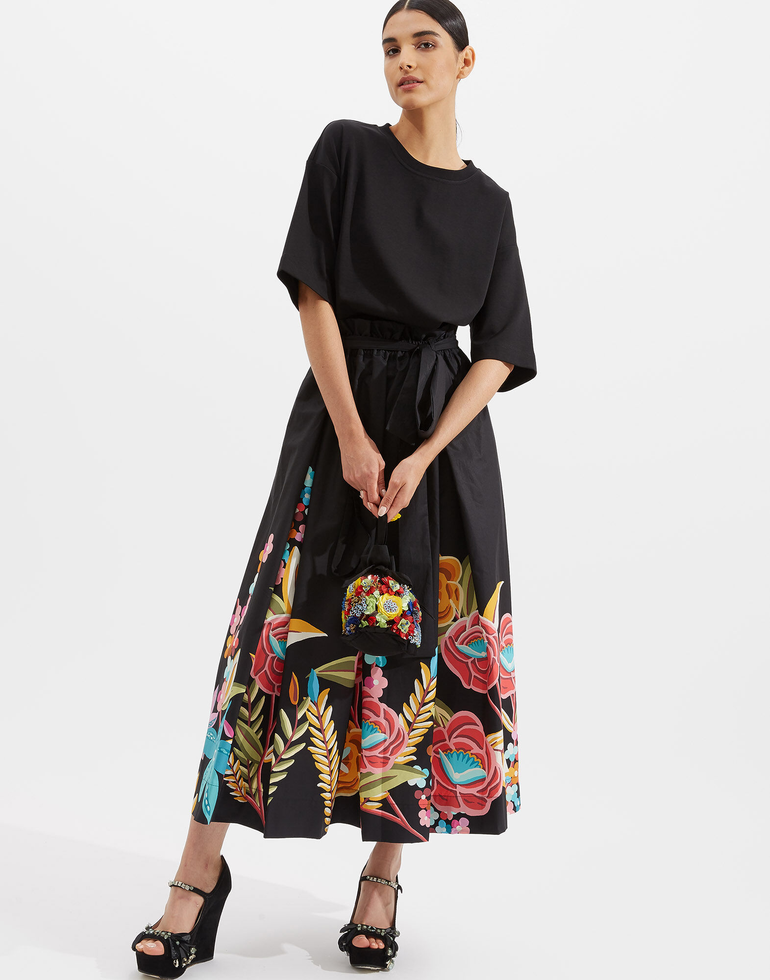 La DoubleJ Sardegna Skirt Autunno Plac&eacute;e SKI0044COT015AUT0001