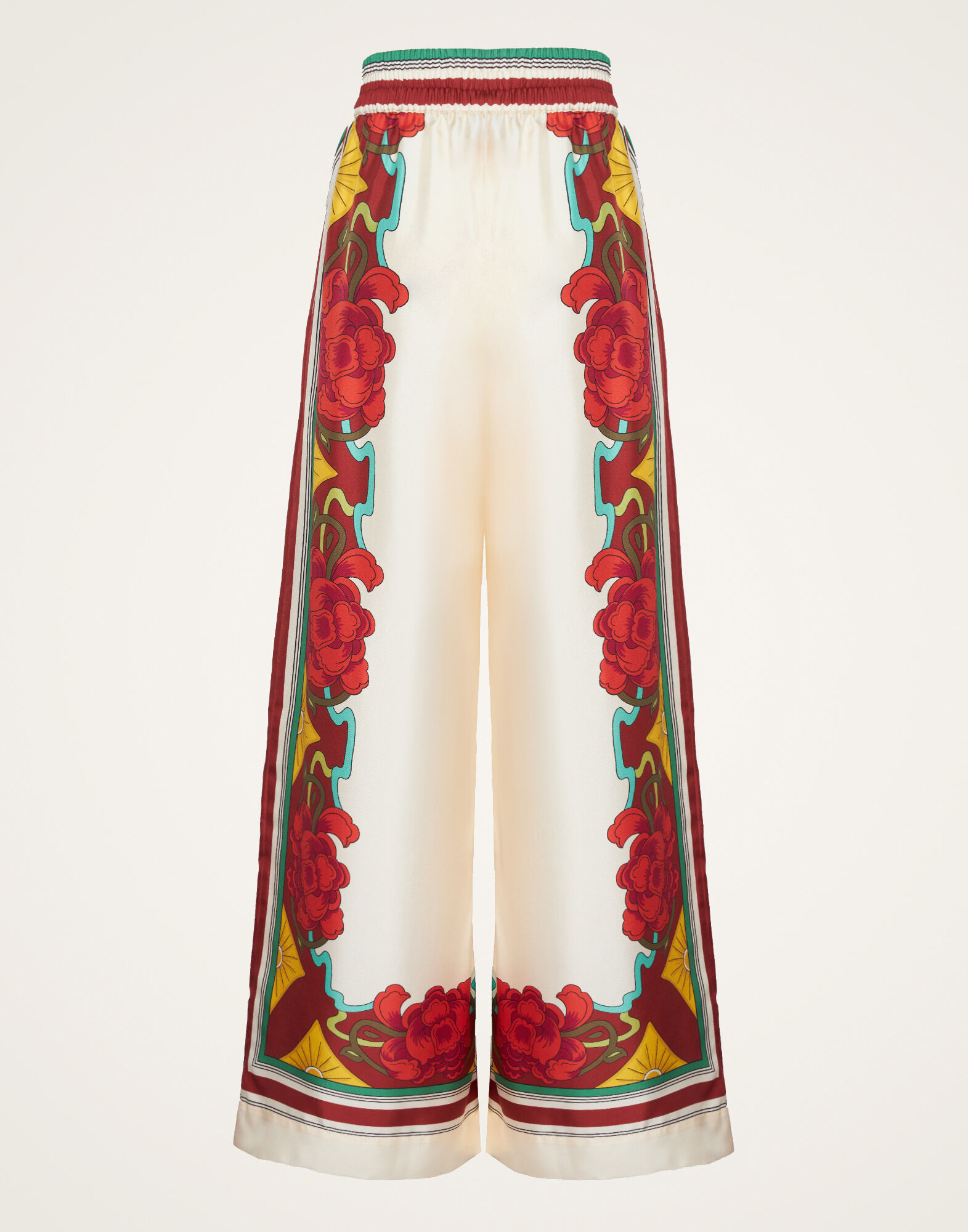 La DoubleJ Palazzo Pants Taormina Plac&eacute;e Ivory TRO0026SIL006LRT01WH04