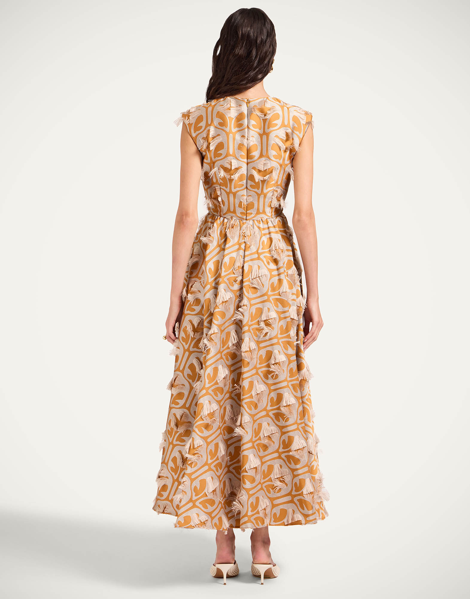 La DoubleJ Keyhole Dress Grove Ochre DRE0506JCQ043GRV02OR06