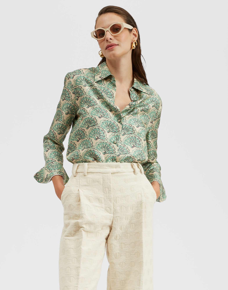 La DoubleJ Boy Shirt La DoubleJ Boy Shirt Fans Mint SHI0001SIL001FAN01GR11