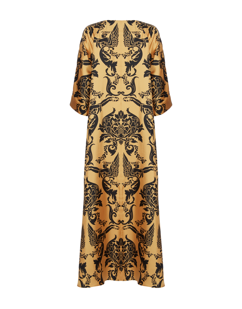 La DoubleJ Muumuu Dress Round Neck La DoubleJ Muumuu Dress Round Neck Cherubs Gold DRE0370SIL001CRB01YE05