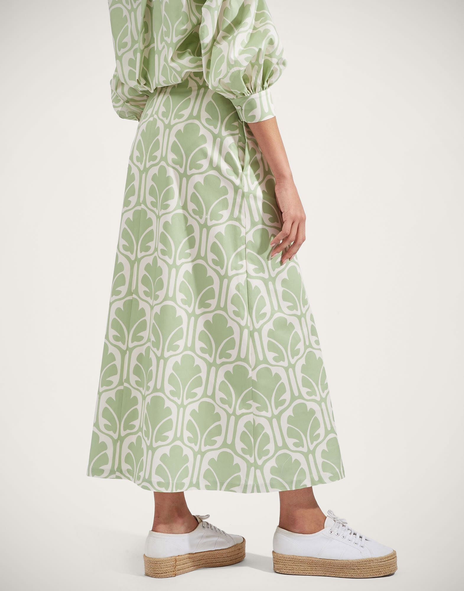 La DoubleJ A-Long Skirt Grove SKI0018COT006GRV01GR05