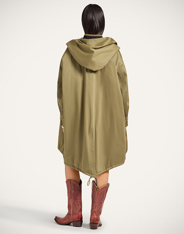 La DoubleJ Windsor Parka Solid Military Green JAC0160COT081SOLIDGR12