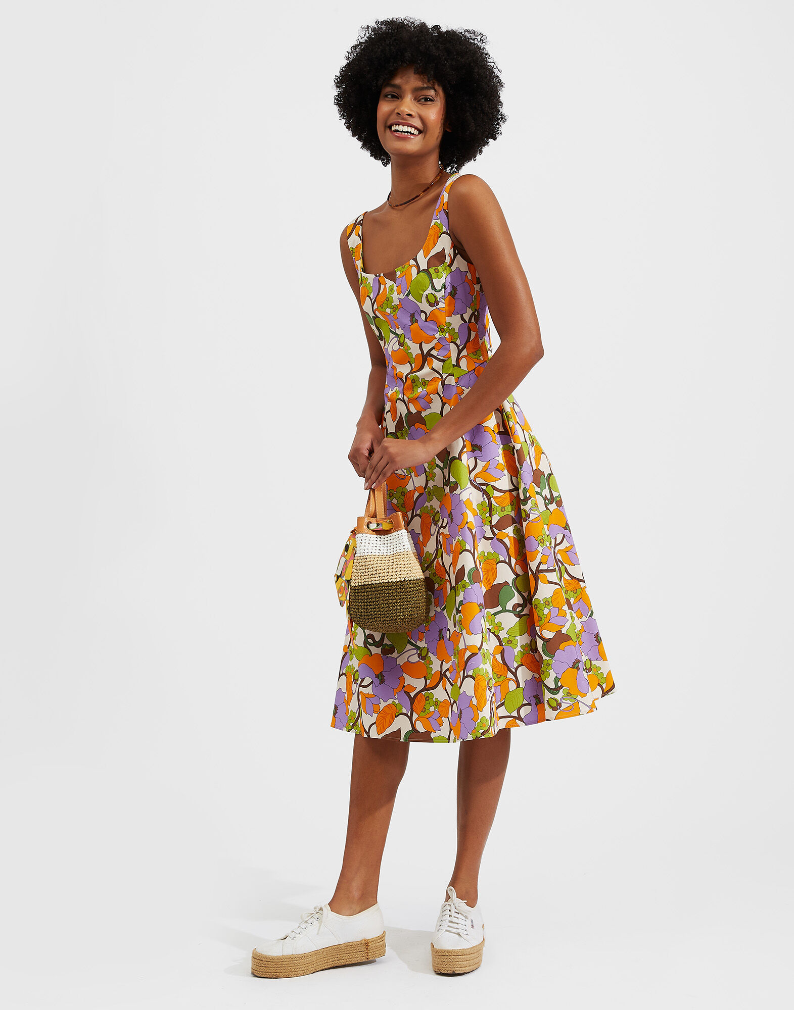 La DoubleJ Sophia Dress Vines Bianco DRE0437COT006VIN0002