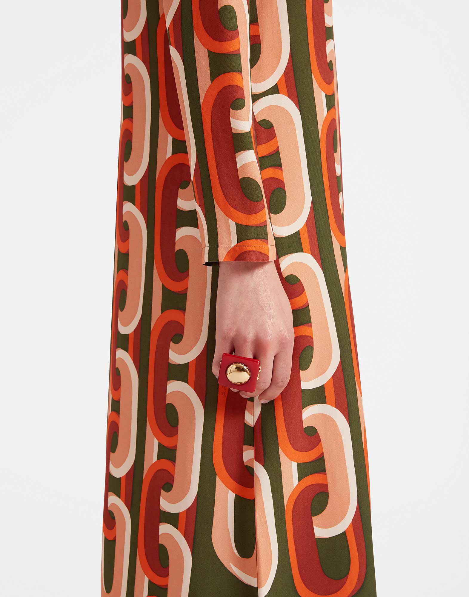Long sleeve midi swing dress online