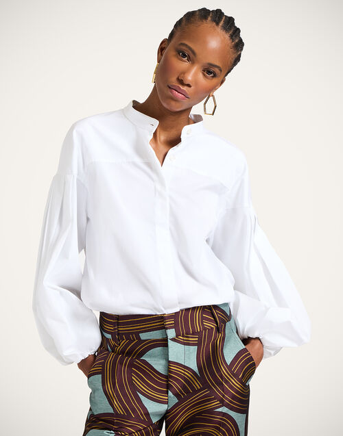La DoubleJ Share Your Screen Shirt Solid White SHI0117COT043SOLIDWH01