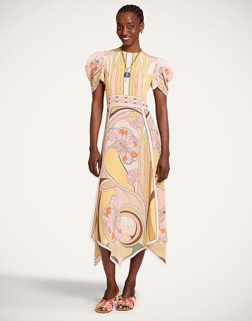 La DoubleJ Cherie Scarf Dress Tulip Plac&eacute;e Pale Pink DRE0936CRE002TUL07PI02