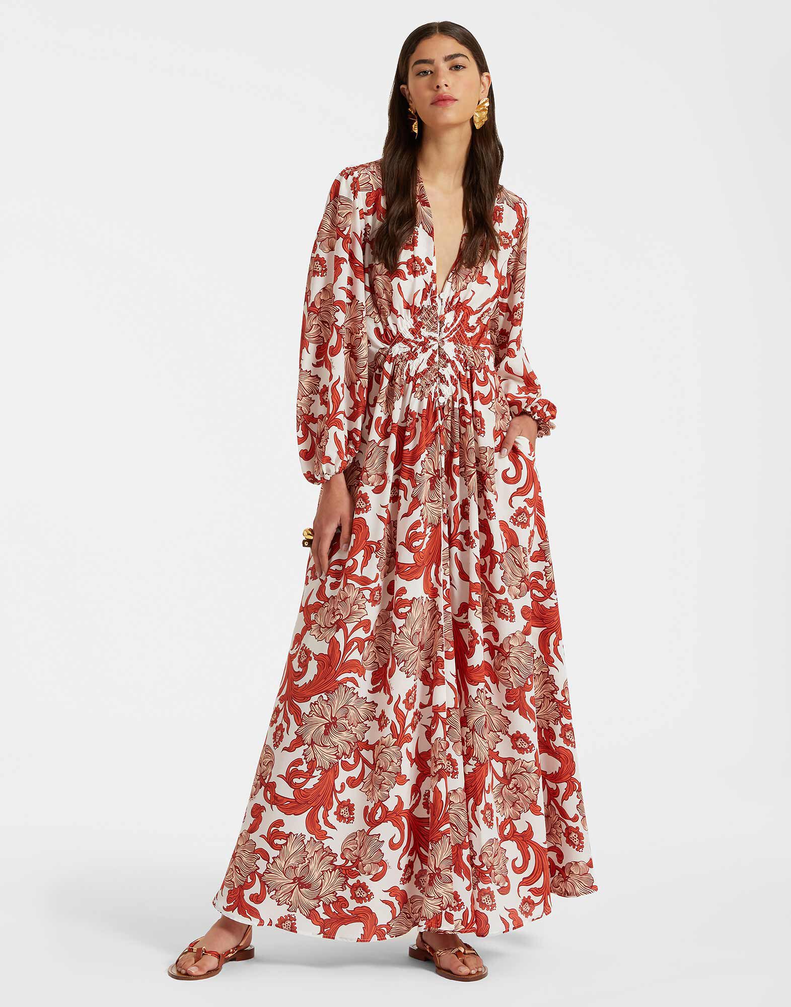 La DoubleJ Long Camerino Dress Reef White DRE0585CRE001REE01WH01