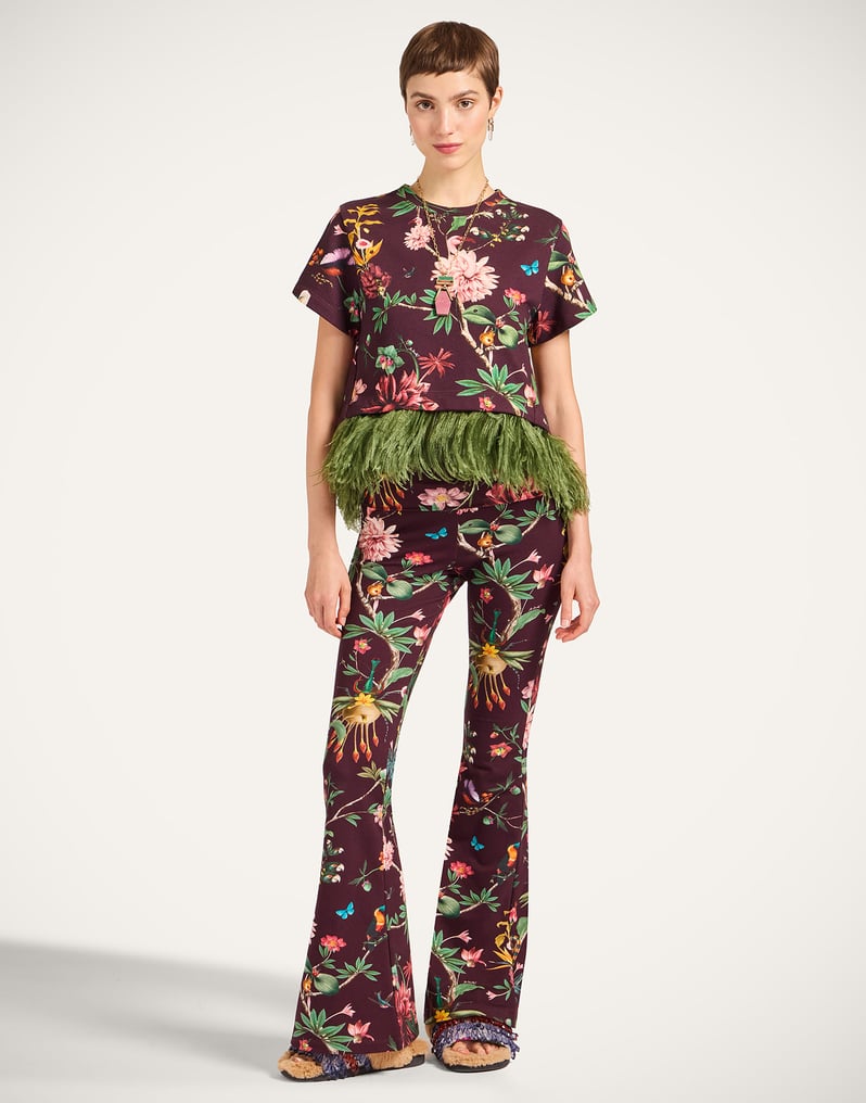 La DoubleJ La Scala Tee La DoubleJ La Scala Tee Zooflora Burgundy TSH0026JER039ZOF02RE02