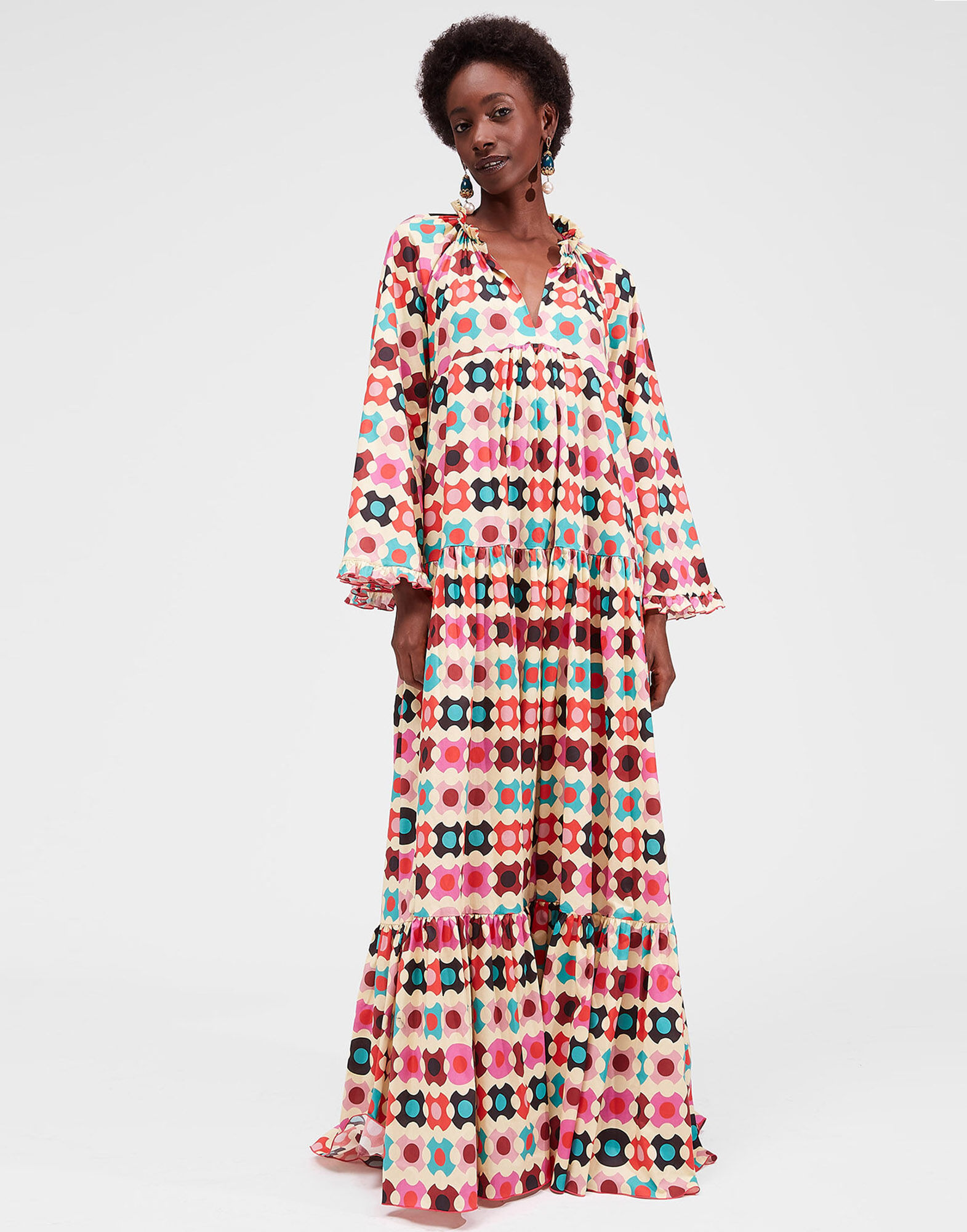 LaDoubleJ Dove Dress Groovy Dot Giallo DRE0248COT020GRO0003