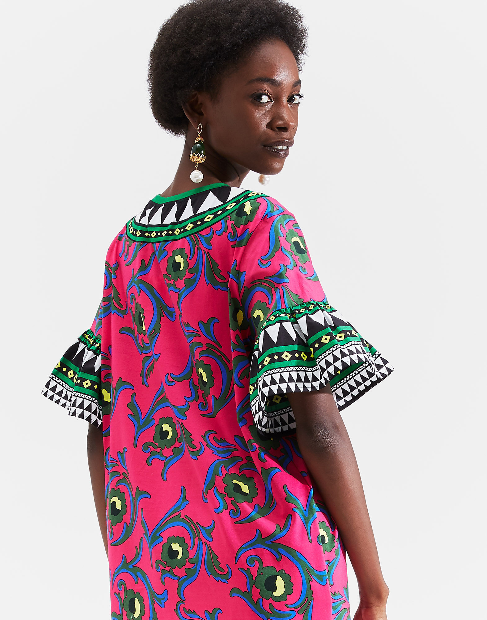 LaDoubleJ Walk The Dog Dress Cartwheel Fuxia DRE0263JER009CRW0003