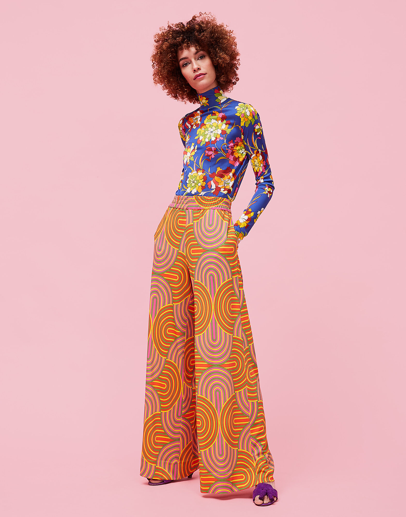 LaDoubleJ Palazzo Pants Slinky Giallo TRO0003JER004SLI0003