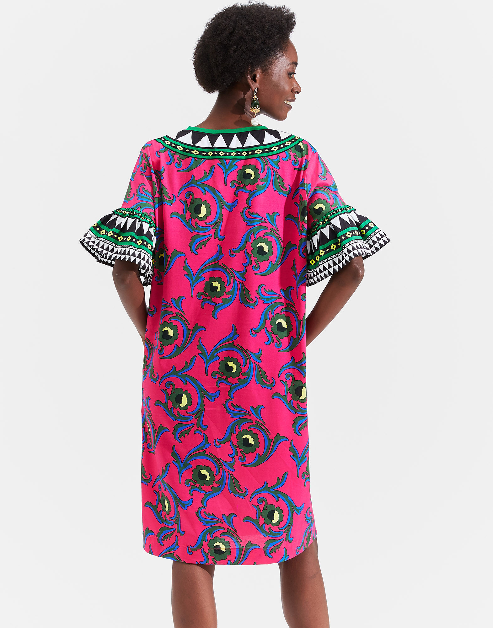 LaDoubleJ Walk The Dog Dress Cartwheel Fuxia DRE0263JER009CRW0003