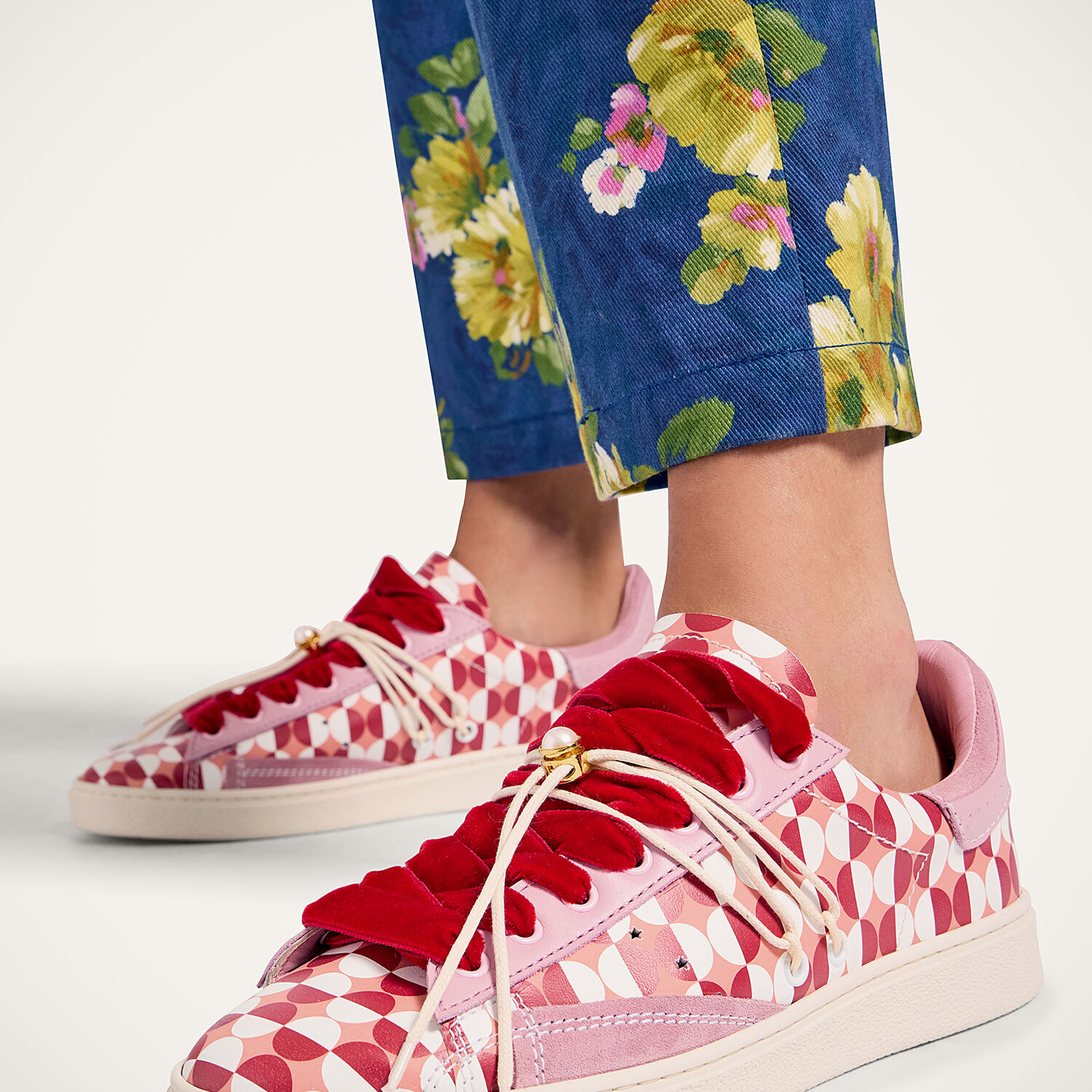  La Doublej Shoes Women - All Time Low Top Sfere Pink 42 Upper: 98% Cow Leather 2% Cotton, Lining: 100% Sheep Leather, Sole: Rubber 