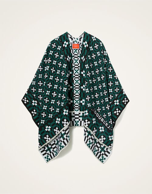 La DoubleJ Soul Poncho La DoubleJ Soul Poncho Byte Placée Green SCA0059WOL025BYT02GR02